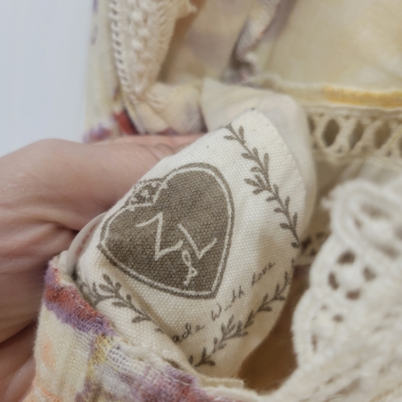 Natural Toned Crochet Trim Dress - Picture 5 of 7